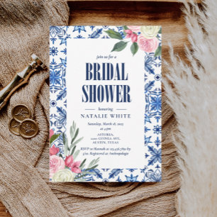 Invitation Bougainvillea italienne Fête des mariées méditerra