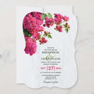Invitation Bougainvillea Méditerranée Grec Mariage