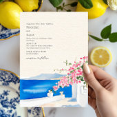 Invitation Bougainvillea Santorin Destination Mariage