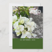 Invitation bougainvillée blanche ou bougainvillée blanche com (Devant)