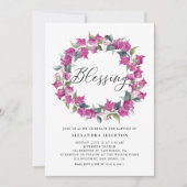 Invitation Bougainvilliers d'aquarelle pourpre (Devant)