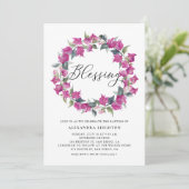 Invitation Bougainvilliers d'aquarelle pourpre (Debout devant)