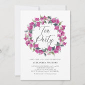 Invitation Bougainvilliers d'aquarelle violet (Devant)