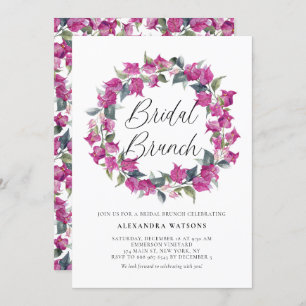 Invitation Bougainvilliers pourpres Brun nuptial