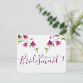 Invitation Bougainvilliers roses Fleur Bridesmaid (Debout devant)