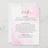 Invitation Bougainvilliers roses Mariage de la forêt tropical (Dos)