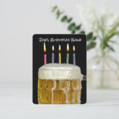 Invitation Bougie d'anniversaire dans la bière (Debout devant)