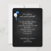 Invitation Bougie d'anniversaire dans la bière (Dos)