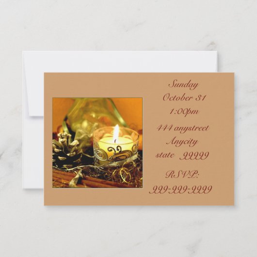 Invitation Bougie de Noël (Dos)