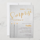 Invitation Bougie de Parties scintillant d'invitation à l'ann (Devant)