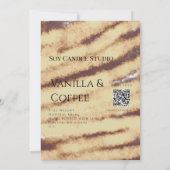 Invitation Bougie de soja vanille ajouter QR businesInvitatio (Dos)