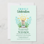 Invitation Bougie Imbolc Cultivant Sun Pagan Celtic Holiday (Devant)