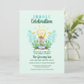 Invitation Bougie Imbolc Cultivant Sun Pagan Celtic Holiday (Debout devant)