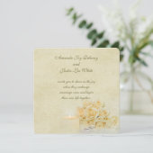 Invitation Bougie mariage et anneaux (Debout devant)