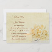 Invitation Bougie mariage et roses (Devant)