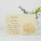 Invitation Bougie mariage et roses (Debout devant)