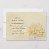 Invitation Bougie mariage et roses (Dos)