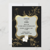 Invitation Bougie noire et or Halloween Party (Devant)
