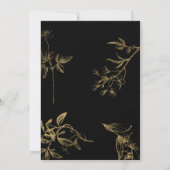 Invitation Bougie noire et or Halloween Party (Dos)