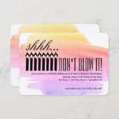 Invitation Bougie Surprise Chut... NE LE SOUFFLE PAS ! Annive (Devant / Derrière)