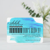 Invitation Bougie Surprise Chut... NE LE SOUFFLE PAS ! Annive (Debout devant)