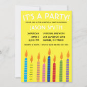 Invitation Bougies d'anniversaire Fête d'anniversaire (Devant)