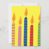 Invitation Bougies d'anniversaire Fête d'anniversaire (Dos)