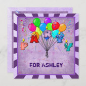 Invitation Bougies de fête (Devant / Derrière)