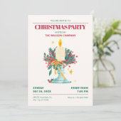 Invitation Bougies de Noël aquarelle (Debout devant)