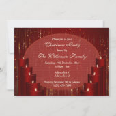 Invitation Bougies de Noël et scintillement (Dos)