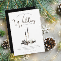 Bougies de Noël gothique noir et blanc Mariage
