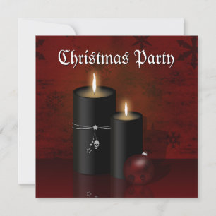 Invitation Bougies de Noël gothiques Ornement