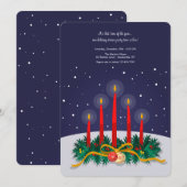Invitation Bougies de vacances (Devant / Derrière)