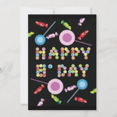 Invitation Bougies de voeux d'anniversaire (Devant)