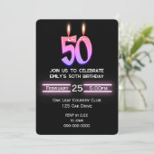 Invitation Bougies du 50e anniversaire (Debout devant)