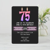 Invitation Bougies du 75e anniversaire (Debout devant)