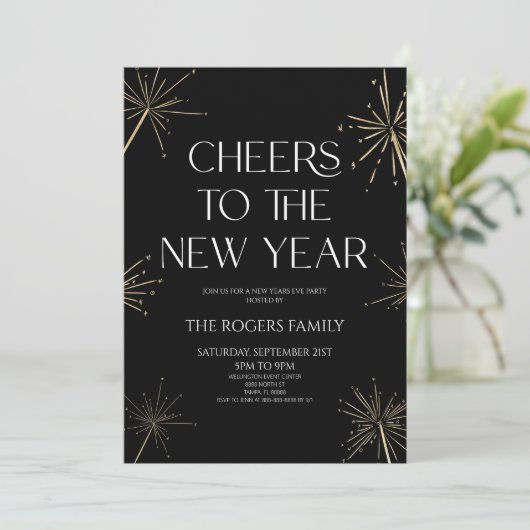 Invitation Bougies Élégantes en Or pour Fêter la Saint-Sylves (Debout devant)