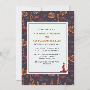 Invitation Bougies Halloween