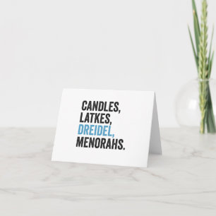 Invitation Bougies Latkes Toupie Menorahs Drôle Hanukkah Juif