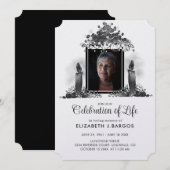 Invitation Bougies noires et blanches Photo Célébration de la (Devant / Derrière)