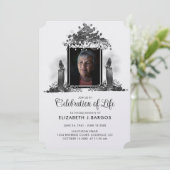 Invitation Bougies noires et blanches Photo Célébration de la (Debout devant)