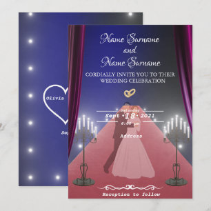 Invitation Bougies sur tapis rouge