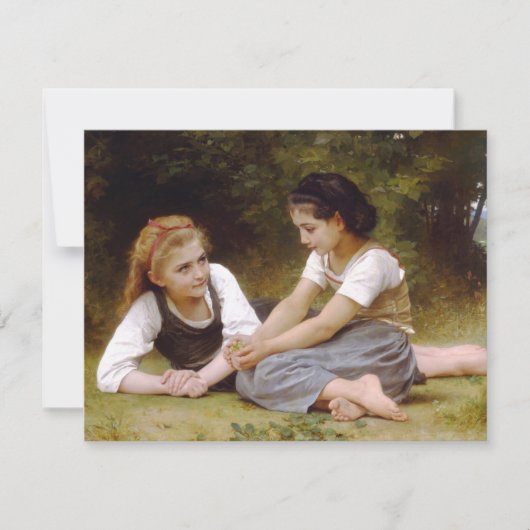 Invitation Bouguereau's 1882 Les noisettes rassemblent Les no (Devant)