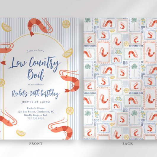 Invitation Bouillabaisse de fruits de mer de Low Country aux