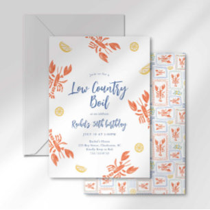 Invitation Bouillabaisse de fruits de mer de Low Country Fête