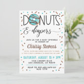 Invitation Bouillie de chocolat Donut Baby Sprinkor Shower In (Debout devant)