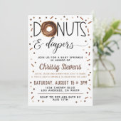 Invitation Bouillie de chocolat Donut Baby Sprinkor Shower In (Debout devant)