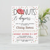 Invitation Bouillie de chocolat Donut Baby Sprinkor Shower In (Debout devant)
