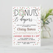 Invitation Bouillie de chocolat Donut Baby Sprinkor Shower In (Debout devant)