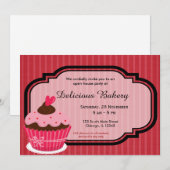 Invitation Boulangerie Cupcake (Devant / Derrière)